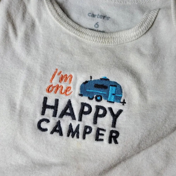 Baby Boy Casual Top Bundle - 3 Bodysuits - Gray White - Happy Camper & Grateful - Picture 7 of 14